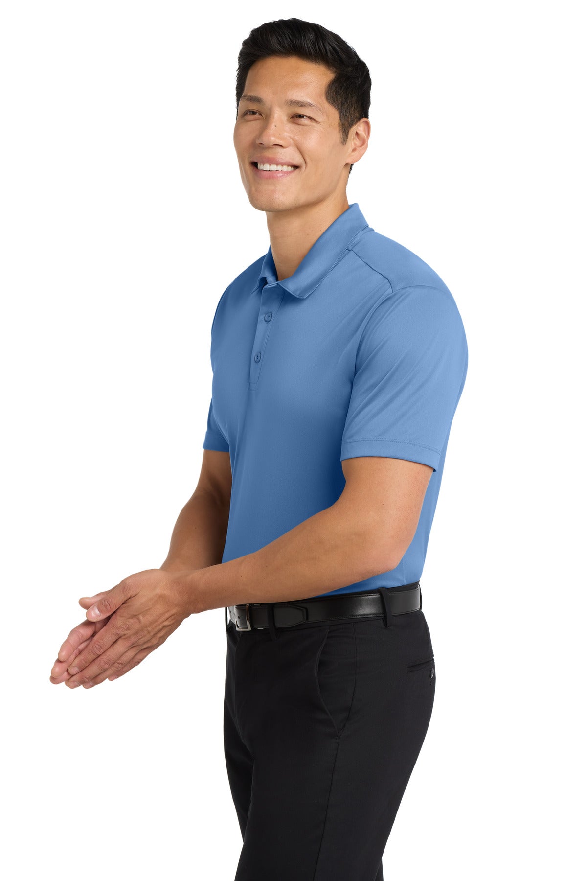 Port Authority Silk Touch Performance Polo. K540 - Carolina Blue - side