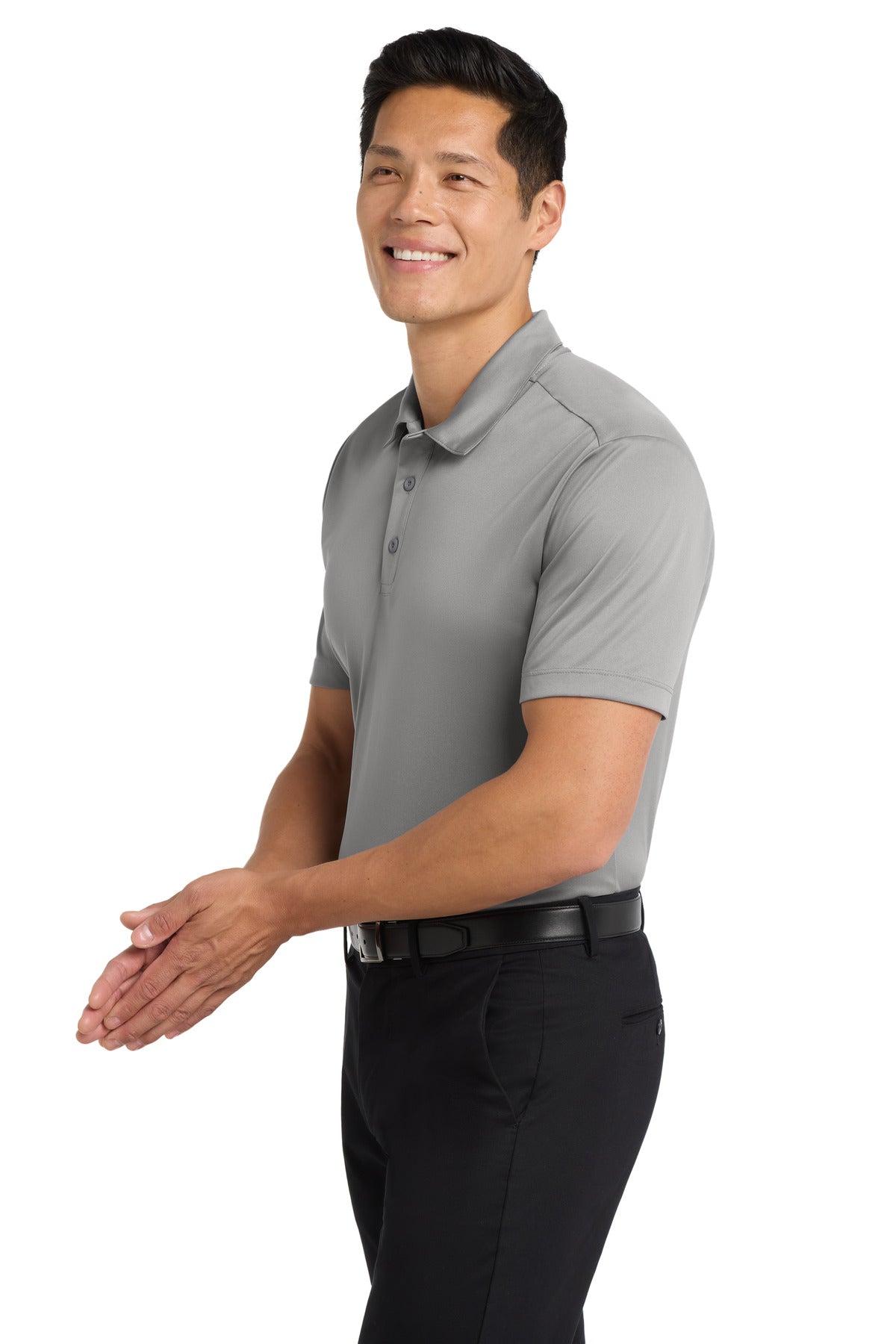 Port Authority Silk Touch Performance Polo. K540 - Gusty Grey - side