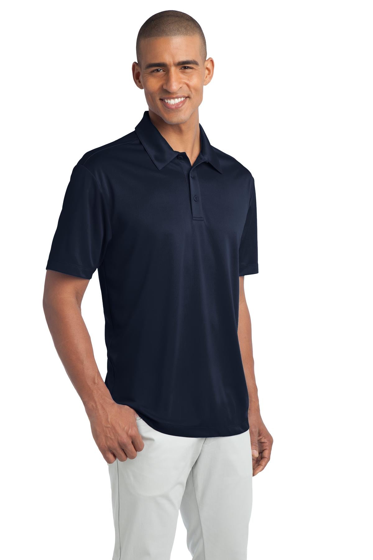 Port Authority Tall Silk Touch Performance Polo. TLK540 - Navy - three_q