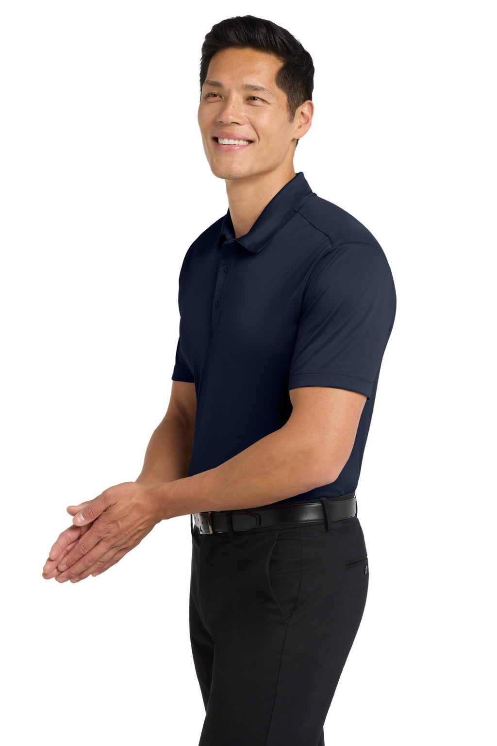 Port Authority Tall Silk Touch Performance Polo. TLK540 - Navy - side