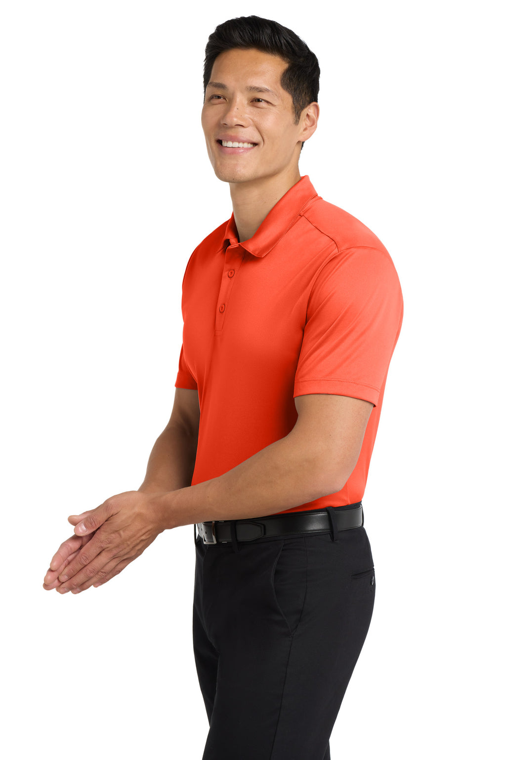 Port Authority Silk Touch Performance Polo. K540 - Neon Orange - side