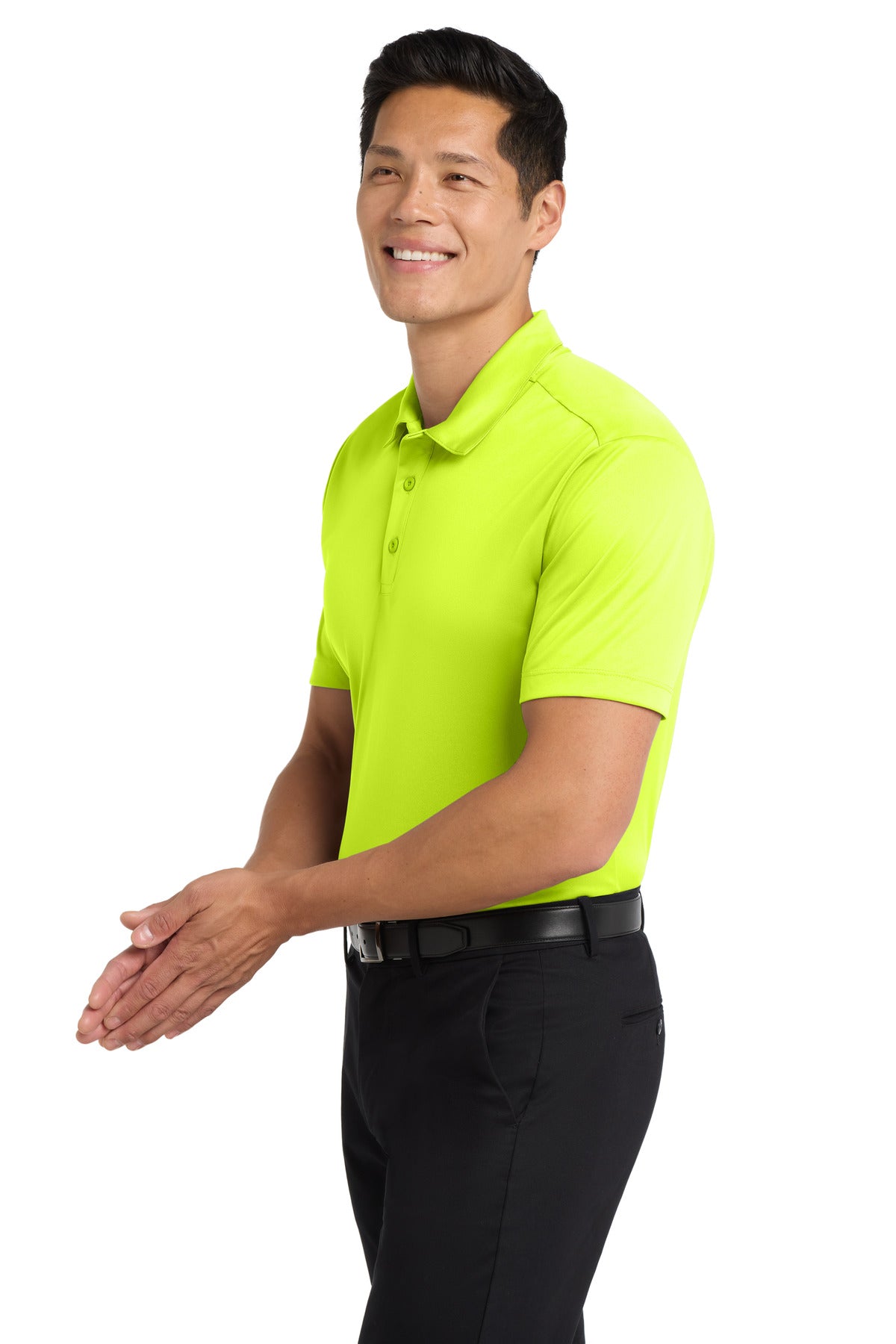 Port Authority Silk Touch Performance Polo. K540 - Neon Yellow - side