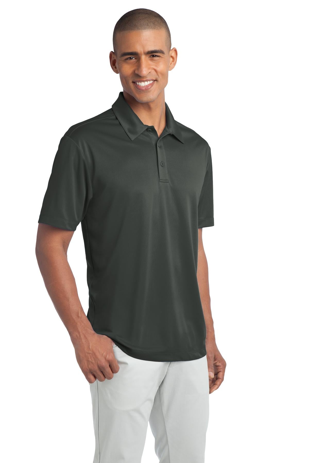 Port Authority Tall Silk Touch Performance Polo. TLK540 - Steel Grey - three_q