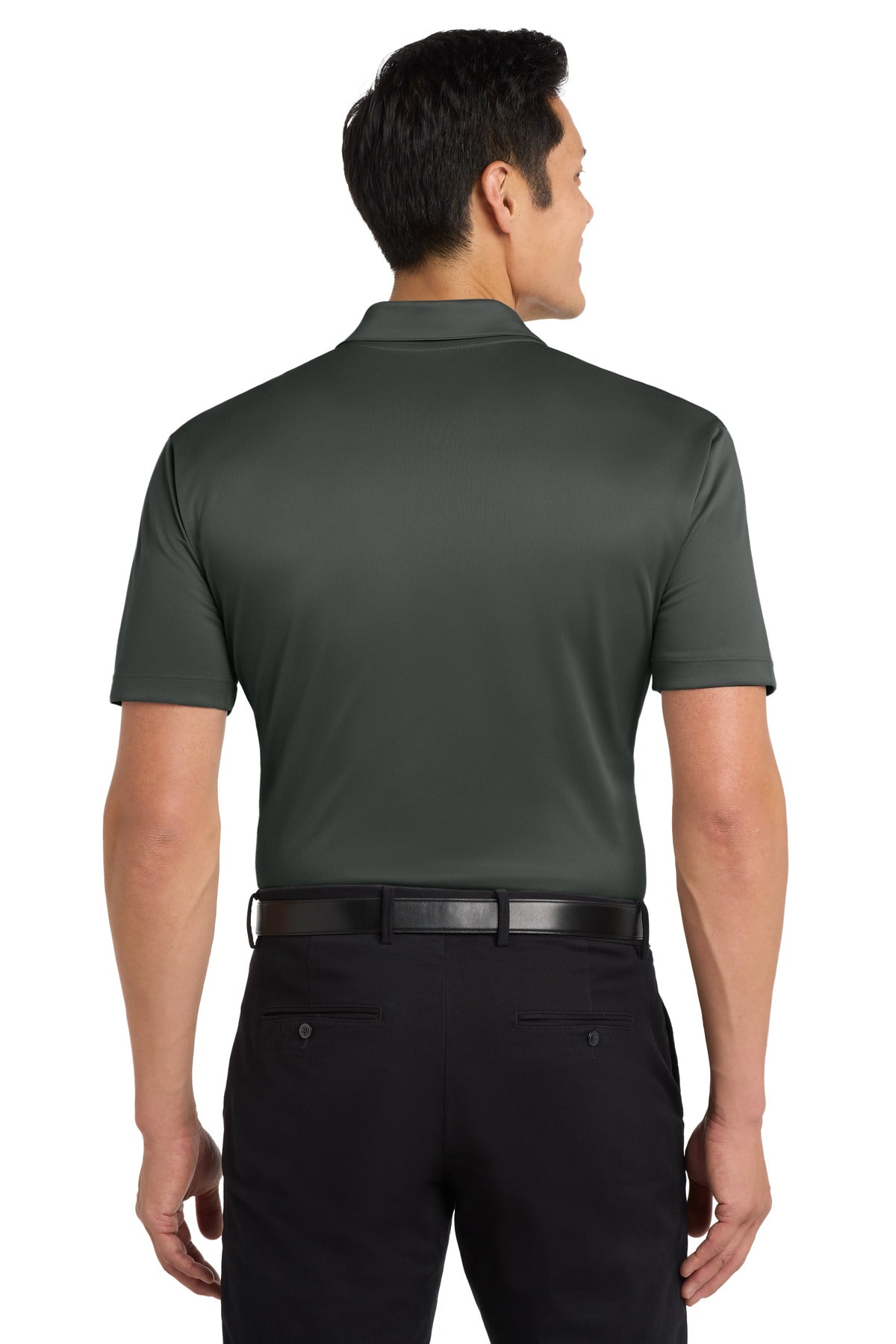 Port Authority Tall Silk Touch Performance Polo. TLK540 - Steel Grey - back