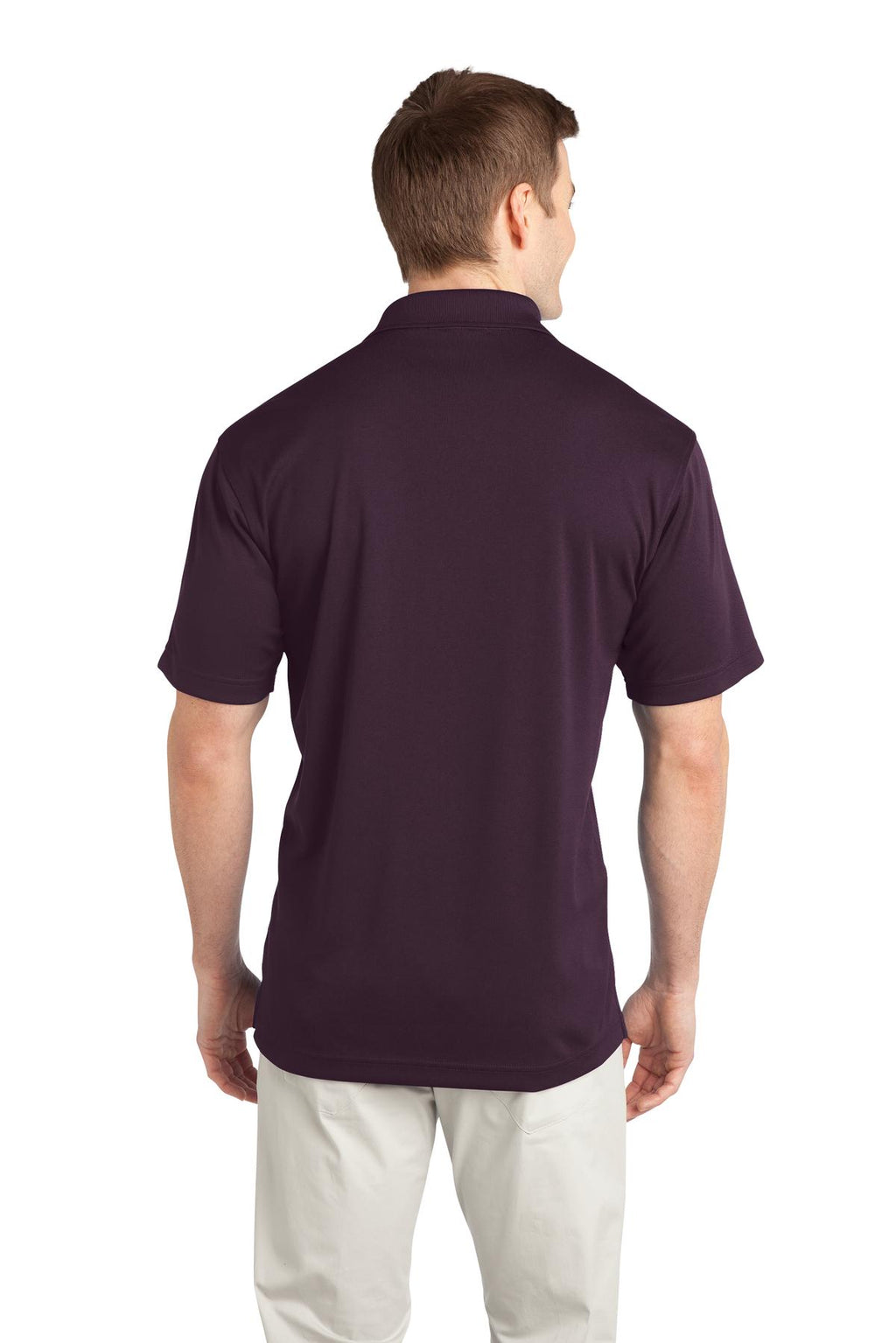 DISCONTINUED Port Authority Tech Embossed Polo. K548 - Bermuda Purple - back