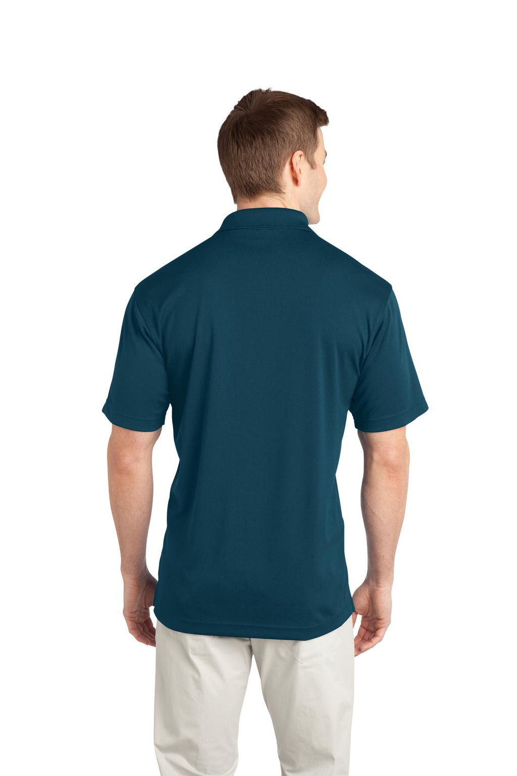 DISCONTINUED Port Authority Tech Embossed Polo. K548 - Poseidon Blue - back