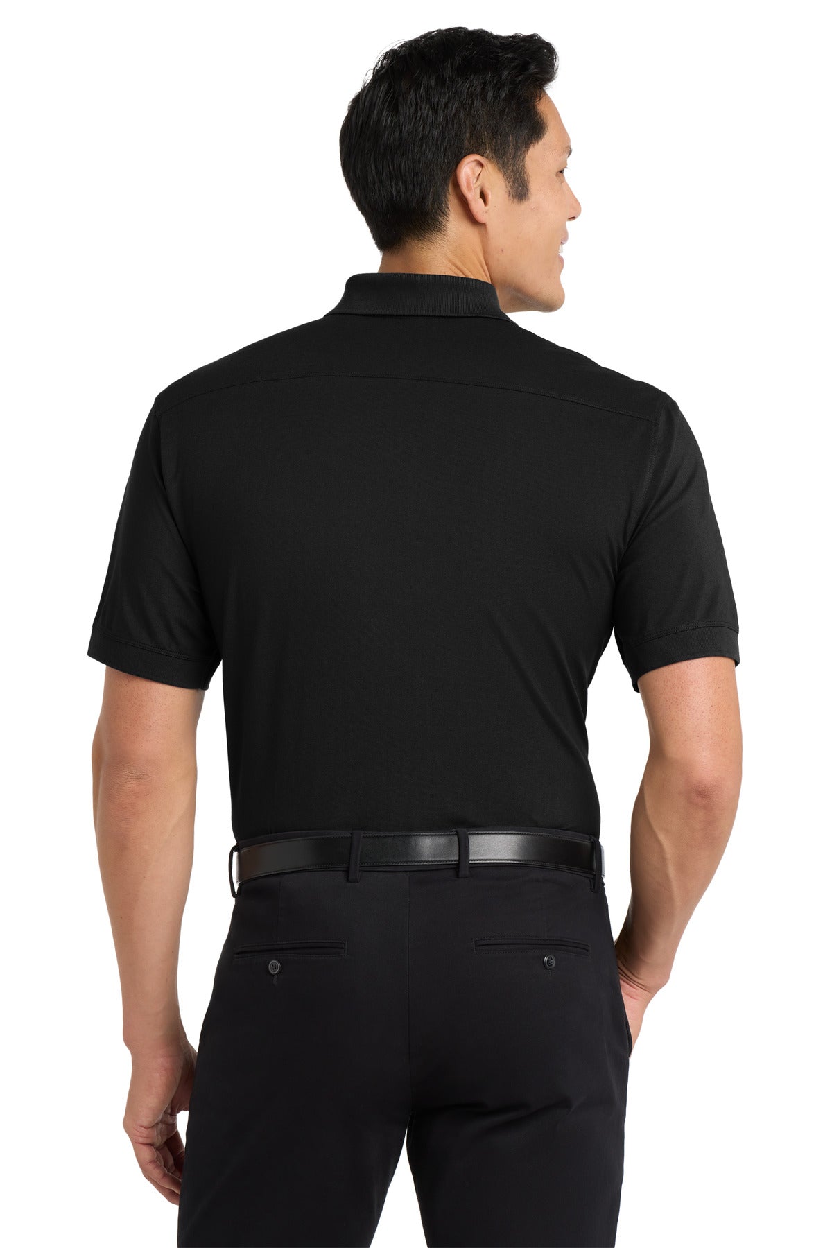 Port Authority Stretch Pique Polo. K555 - Black - back