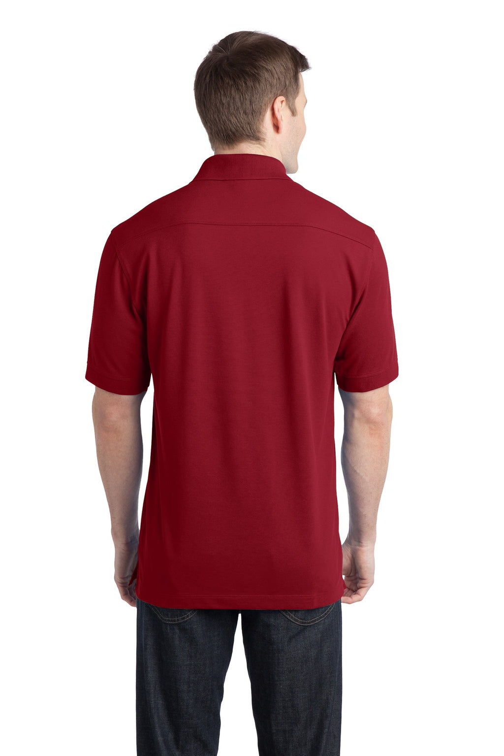Port Authority Stretch Pique Polo. K555 - Chili Red - back