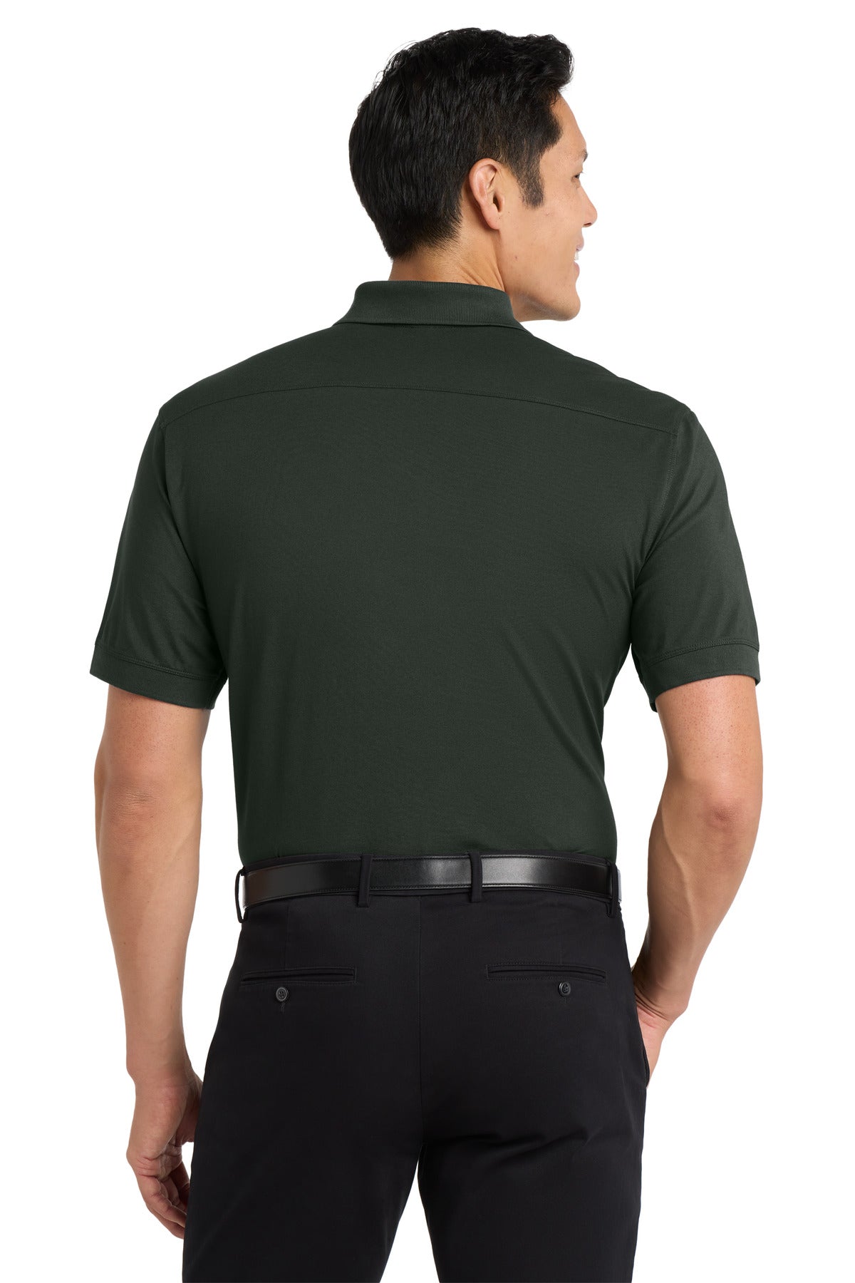 Port Authority Stretch Pique Polo. K555 - Grey Smoke - back