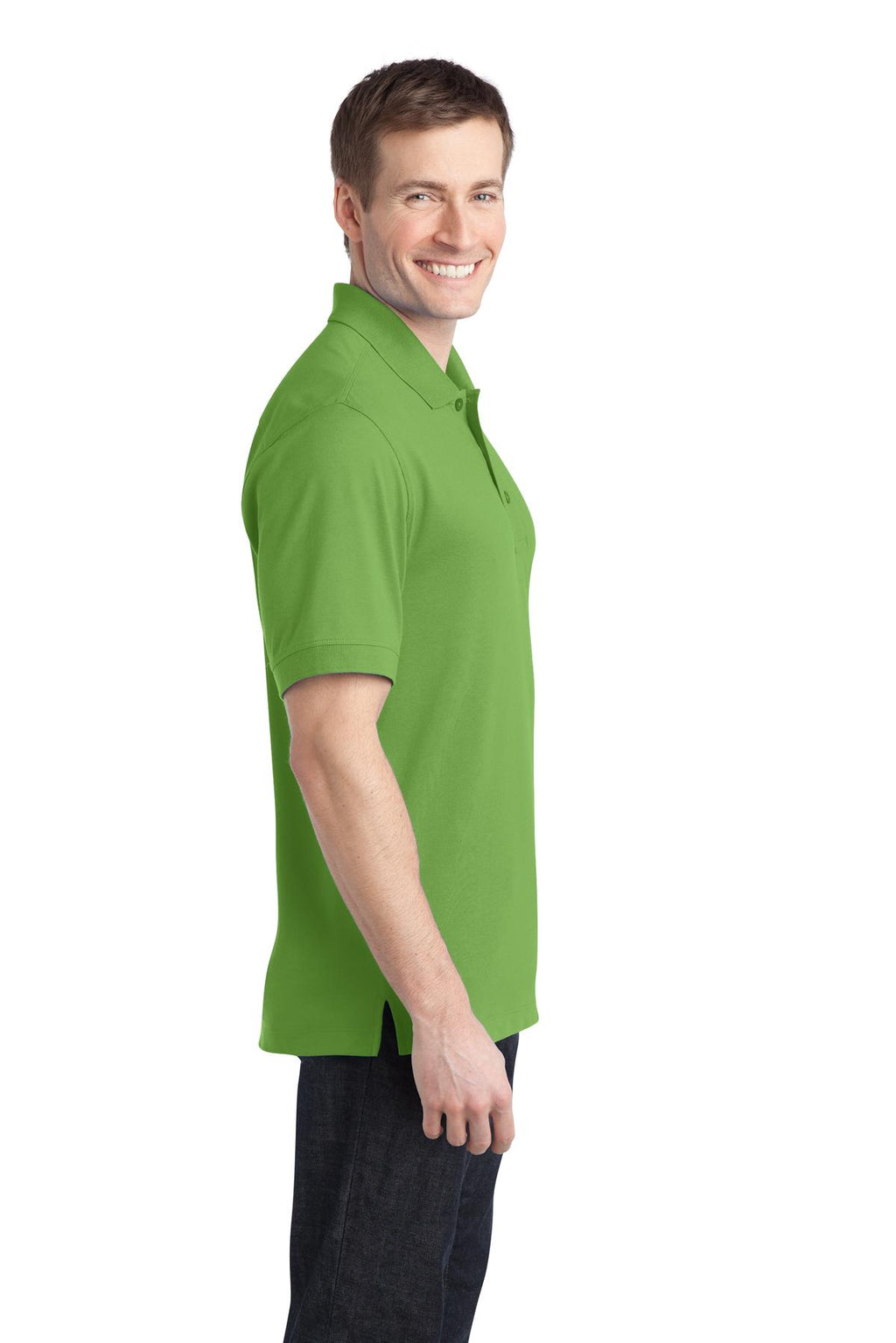 Port Authority Stretch Pique Polo. K555 - Wintergreen - side