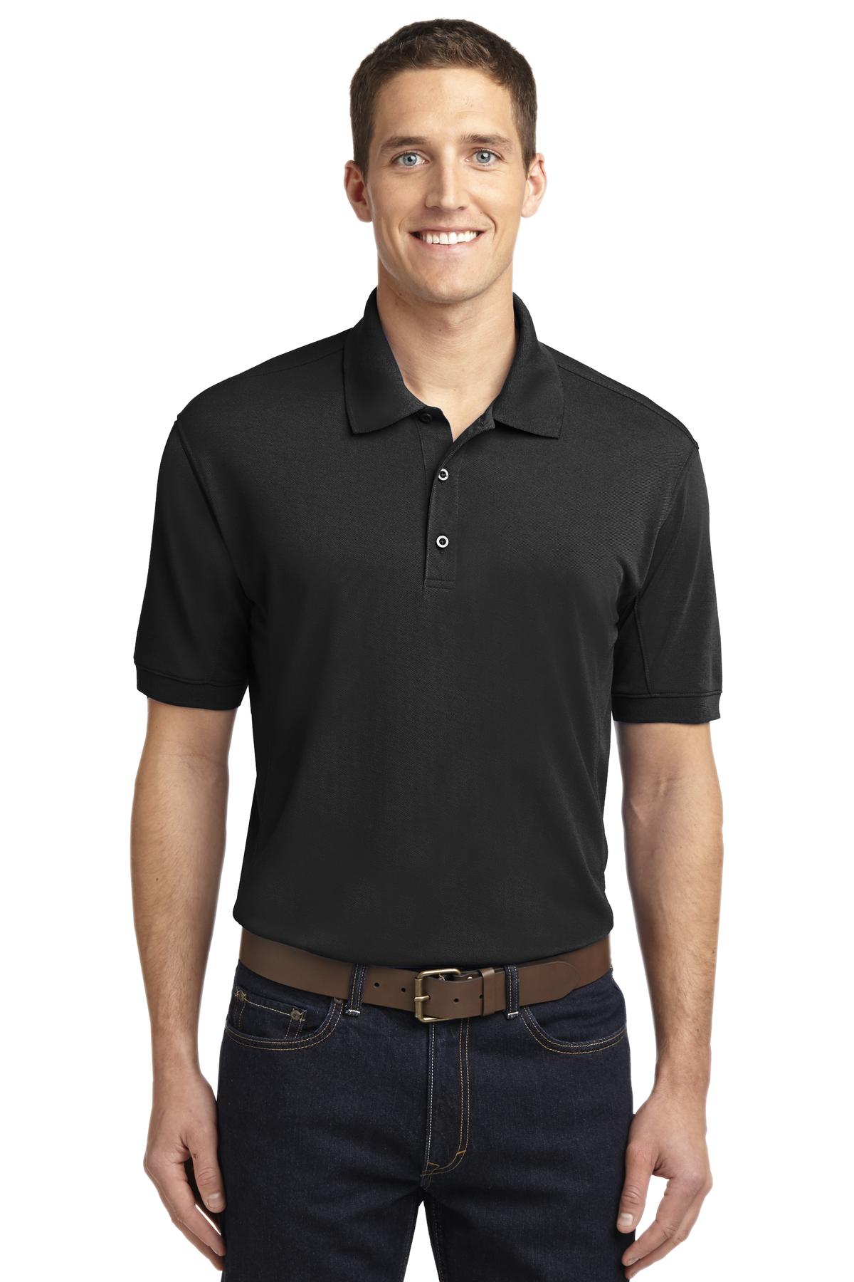 DISCONTINUED Port Authority 5-in-1 Performance Pique Polo. K567 - Black - front