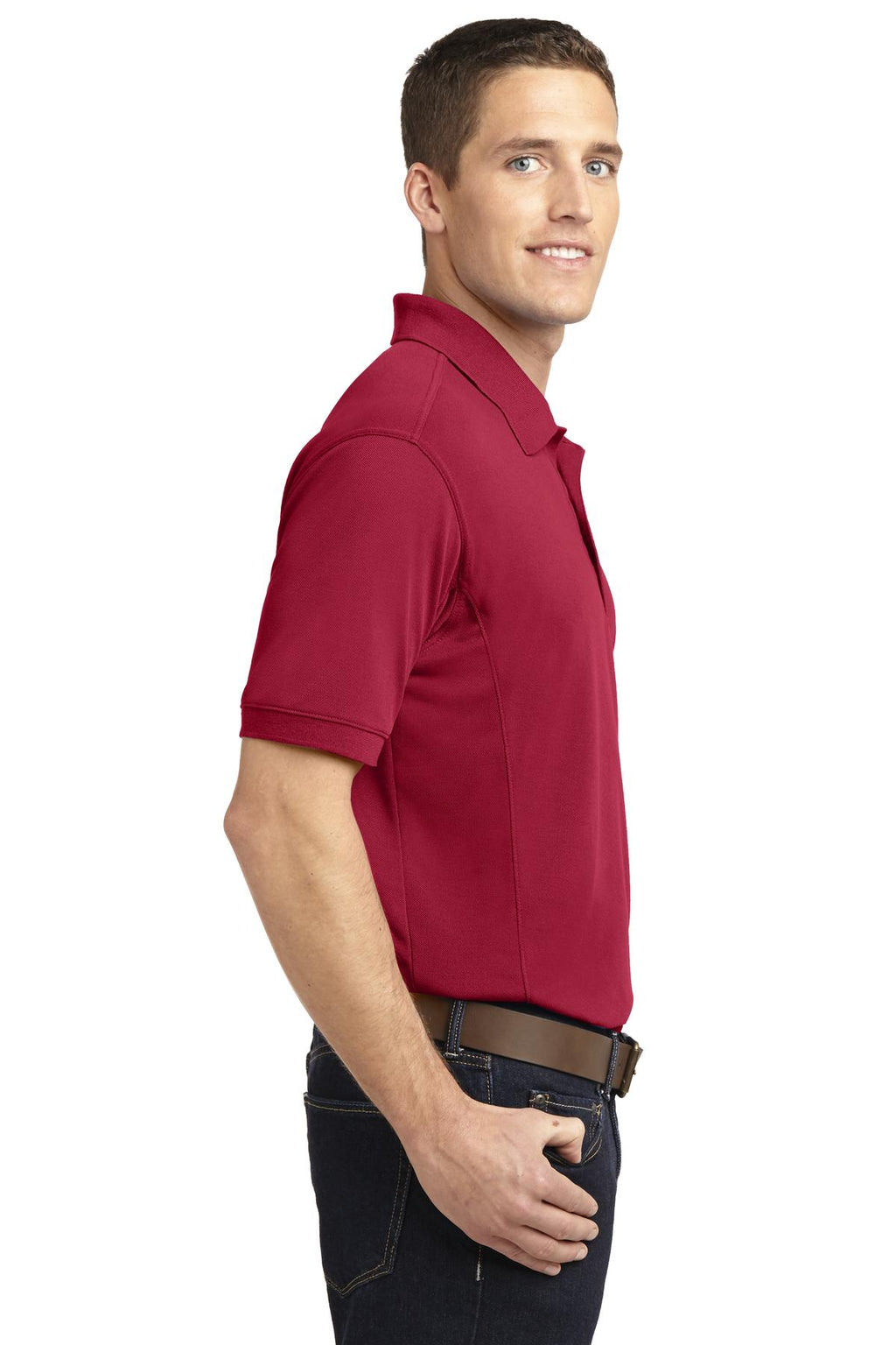 DISCONTINUED Port Authority 5-in-1 Performance Pique Polo. K567 - Rich Red - side