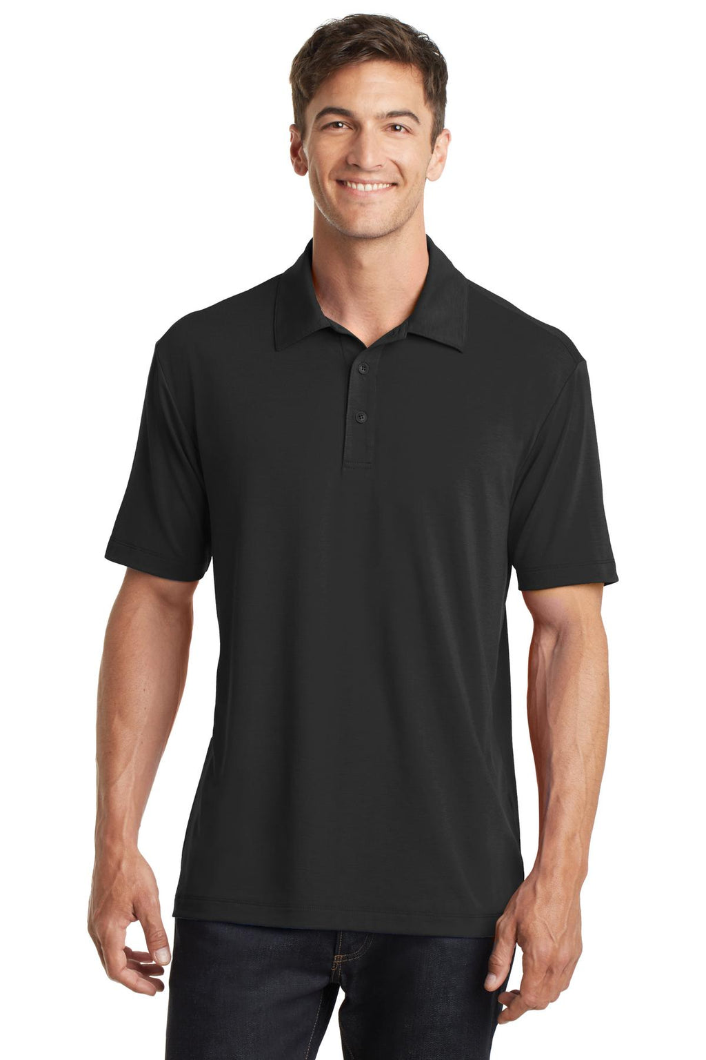 Port Authority Cotton Touch Performance Polo. K568 - Black - front
