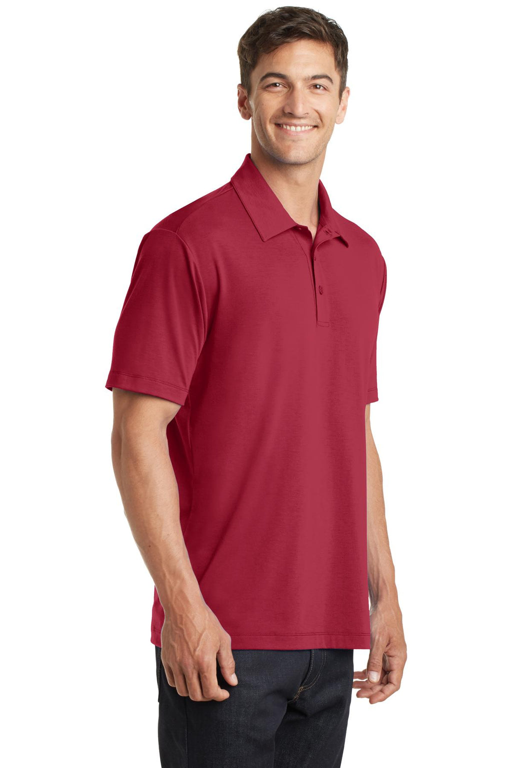Port Authority Cotton Touch Performance Polo. K568 - Chili Red - three_q