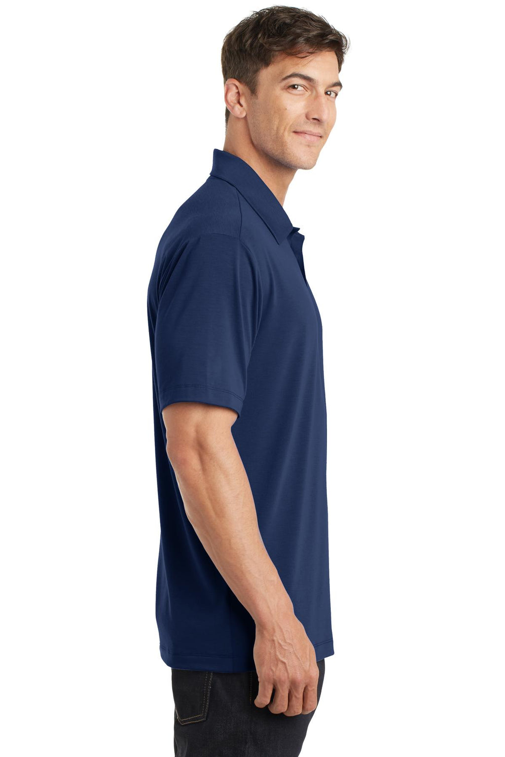 Port Authority Cotton Touch Performance Polo. K568 - Estate Blue - side