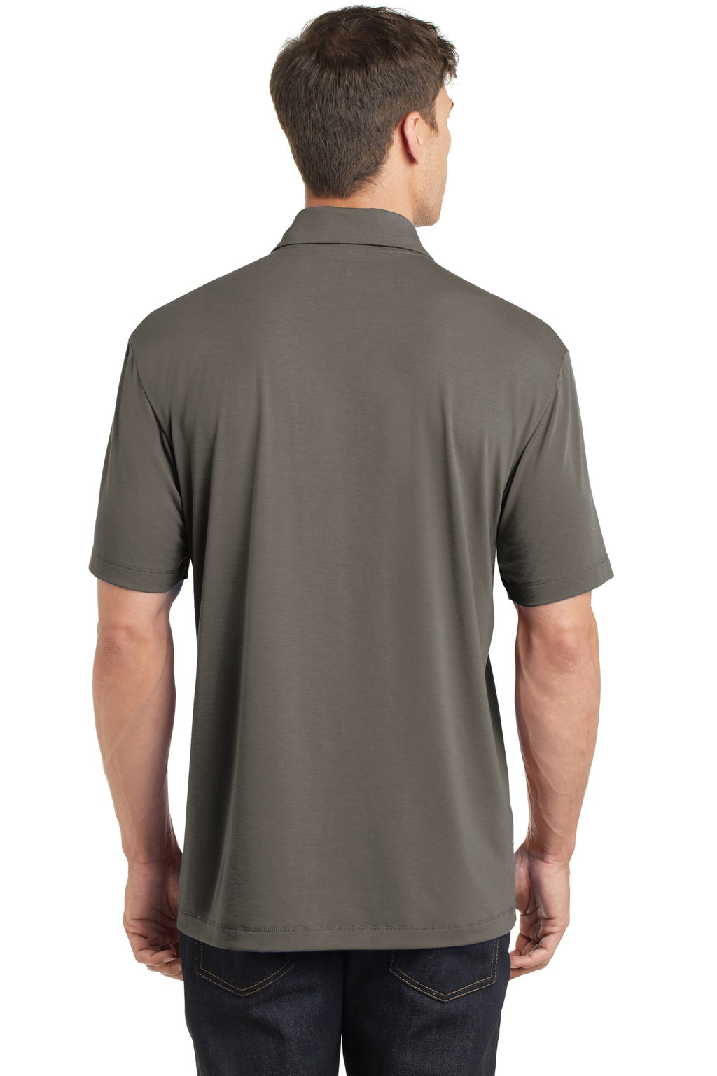 Port Authority Cotton Touch Performance Polo. K568 - Grey Smoke - back