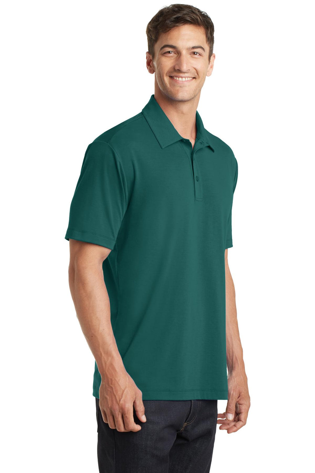 Port Authority Cotton Touch Performance Polo. K568 - Lush Green - three_q