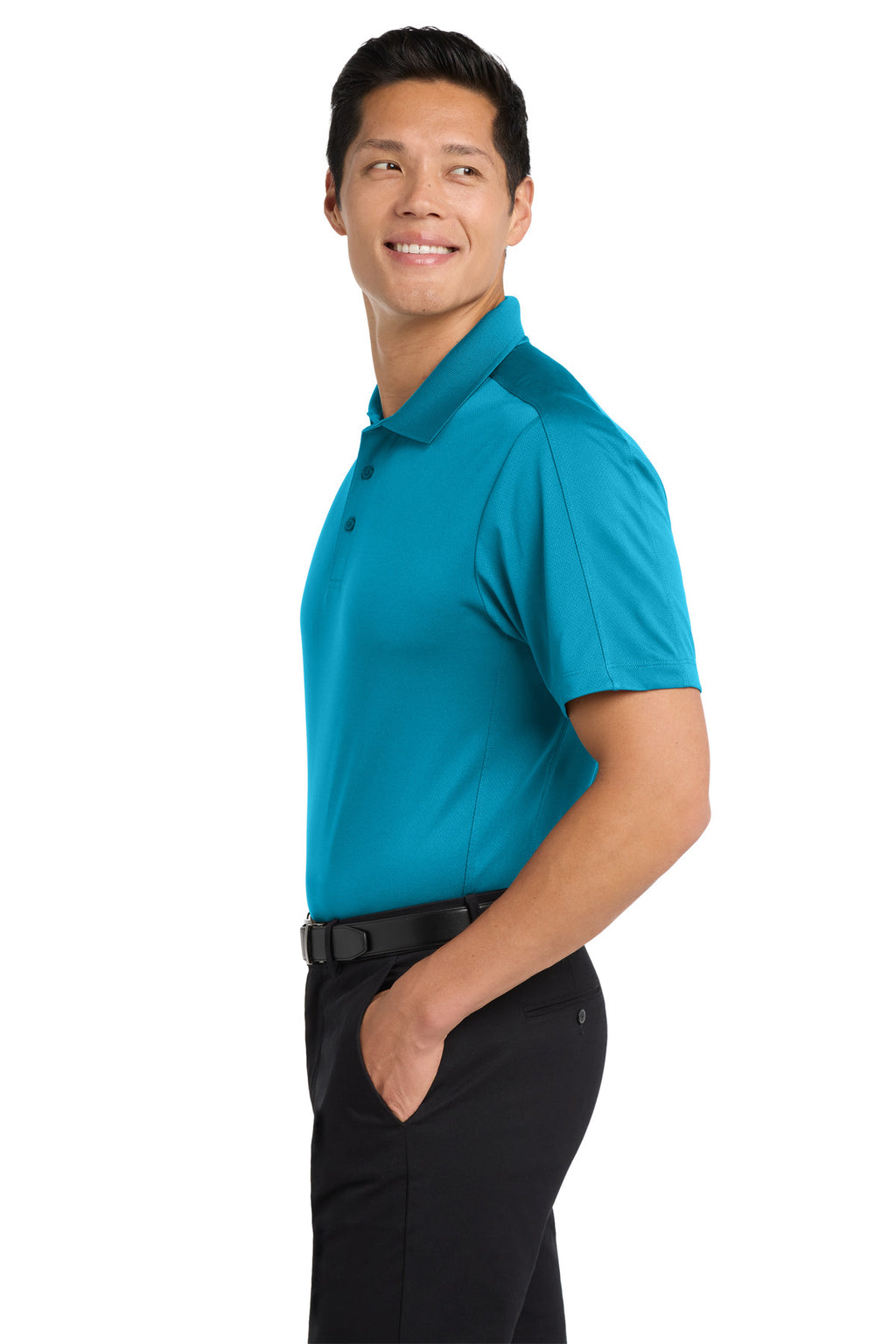 Port Authority Diamond Jacquard Polo. K569 - Blue Wake - side