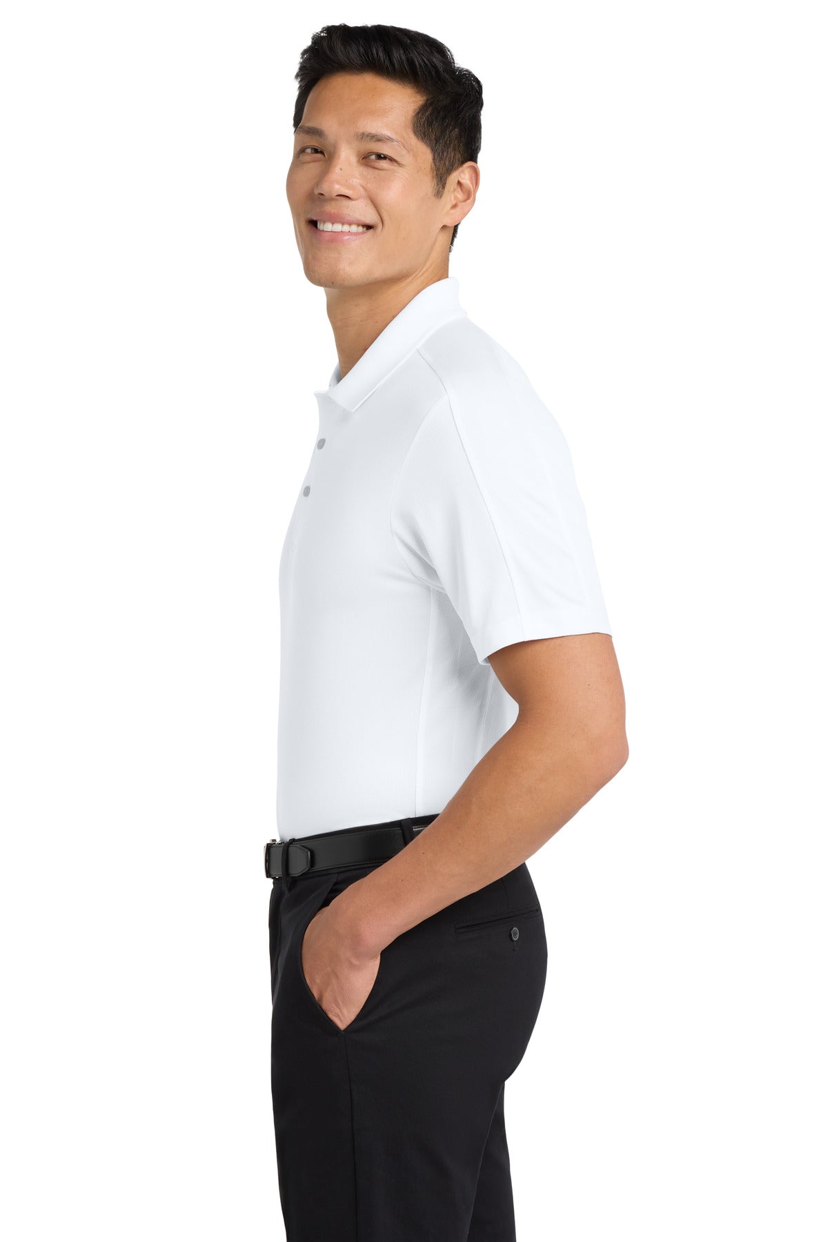 Port Authority Diamond Jacquard Polo. K569 - White - side