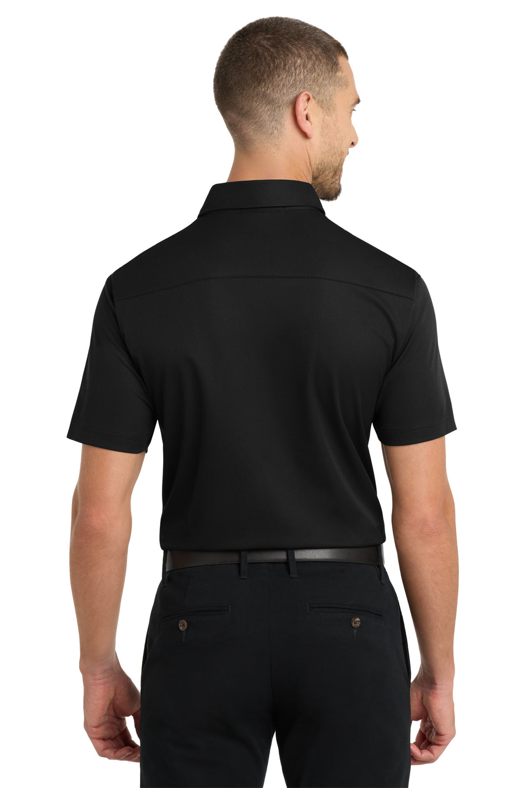 DISCONTINUED Port Authority Dimension Polo. K571 - Black - back