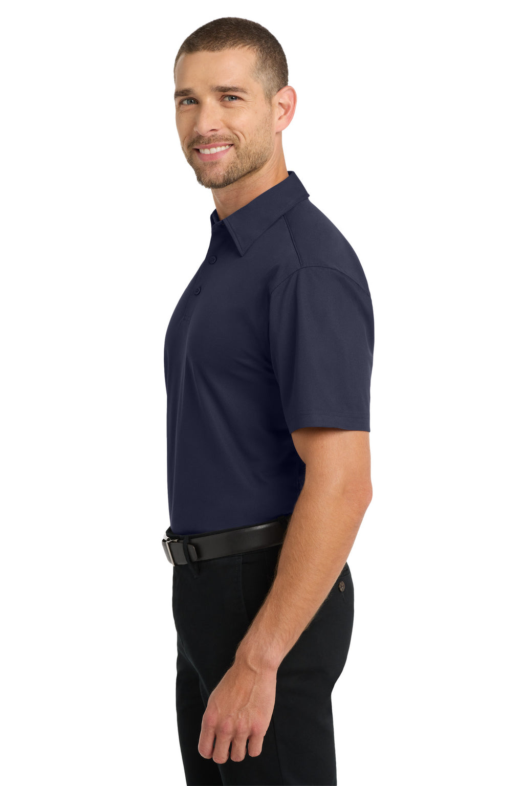 DISCONTINUED Port Authority Dimension Polo. K571 - Dark Navy - side