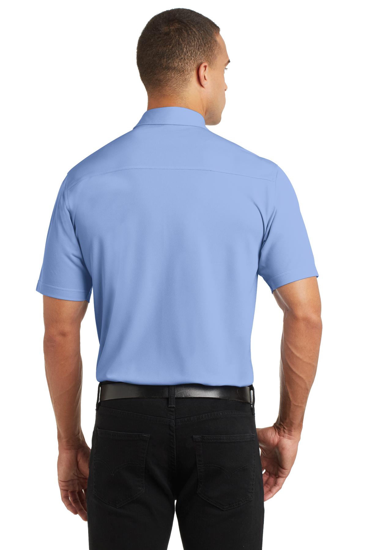 DISCONTINUED Port Authority Dimension Polo. K571 - Dress Shirt Blue - back