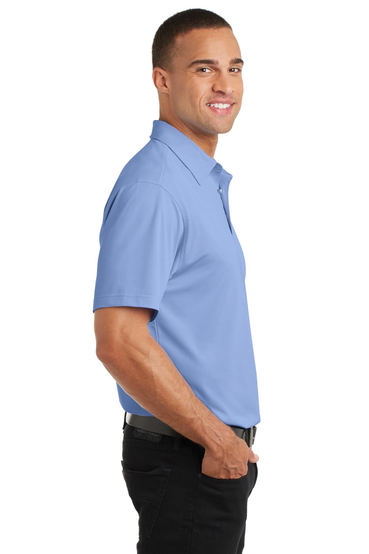 DISCONTINUED Port Authority Dimension Polo. K571 - Dress Shirt Blue - side