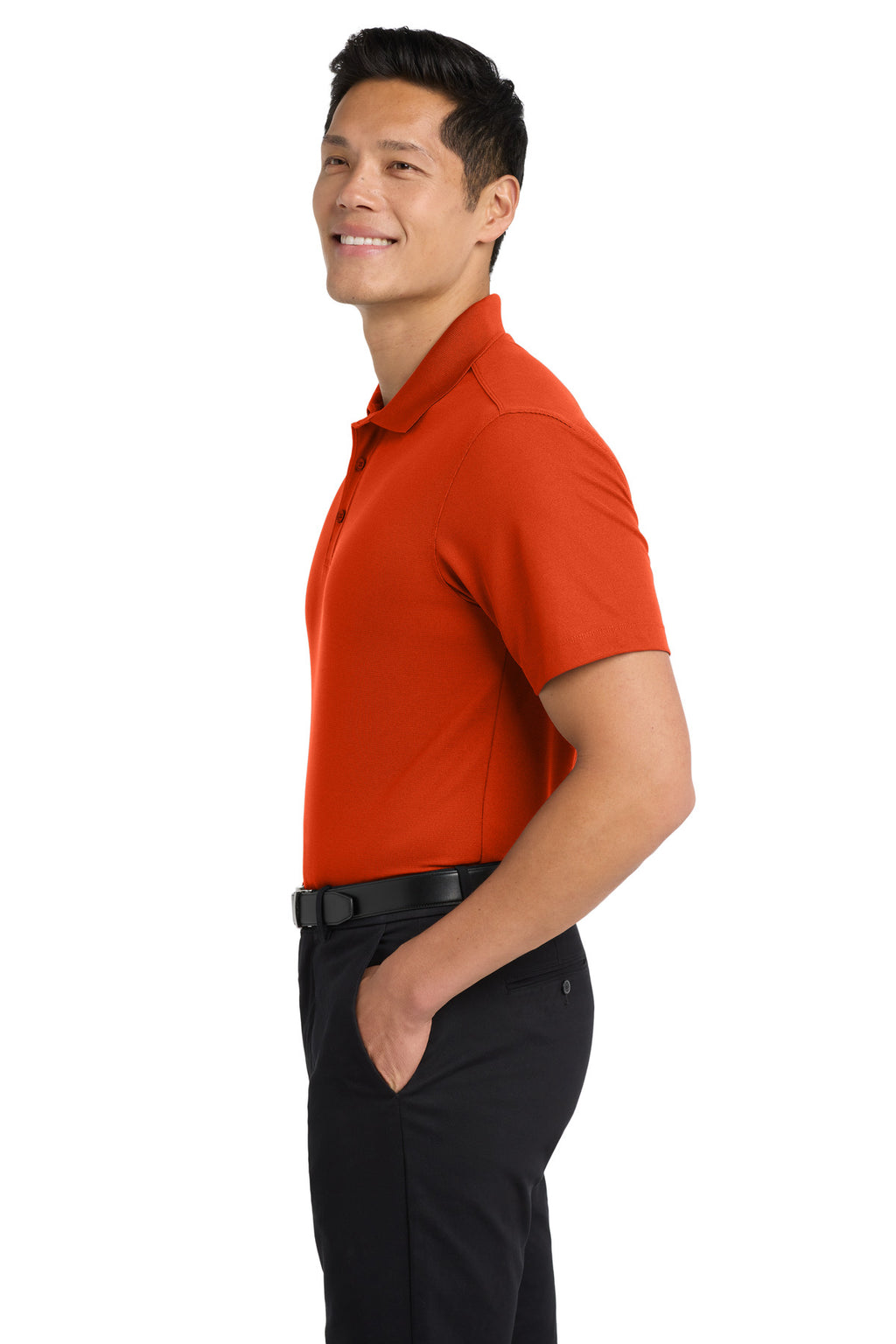 Port Authority Dry Zone Grid Polo. K572 - Autumn Orange - side