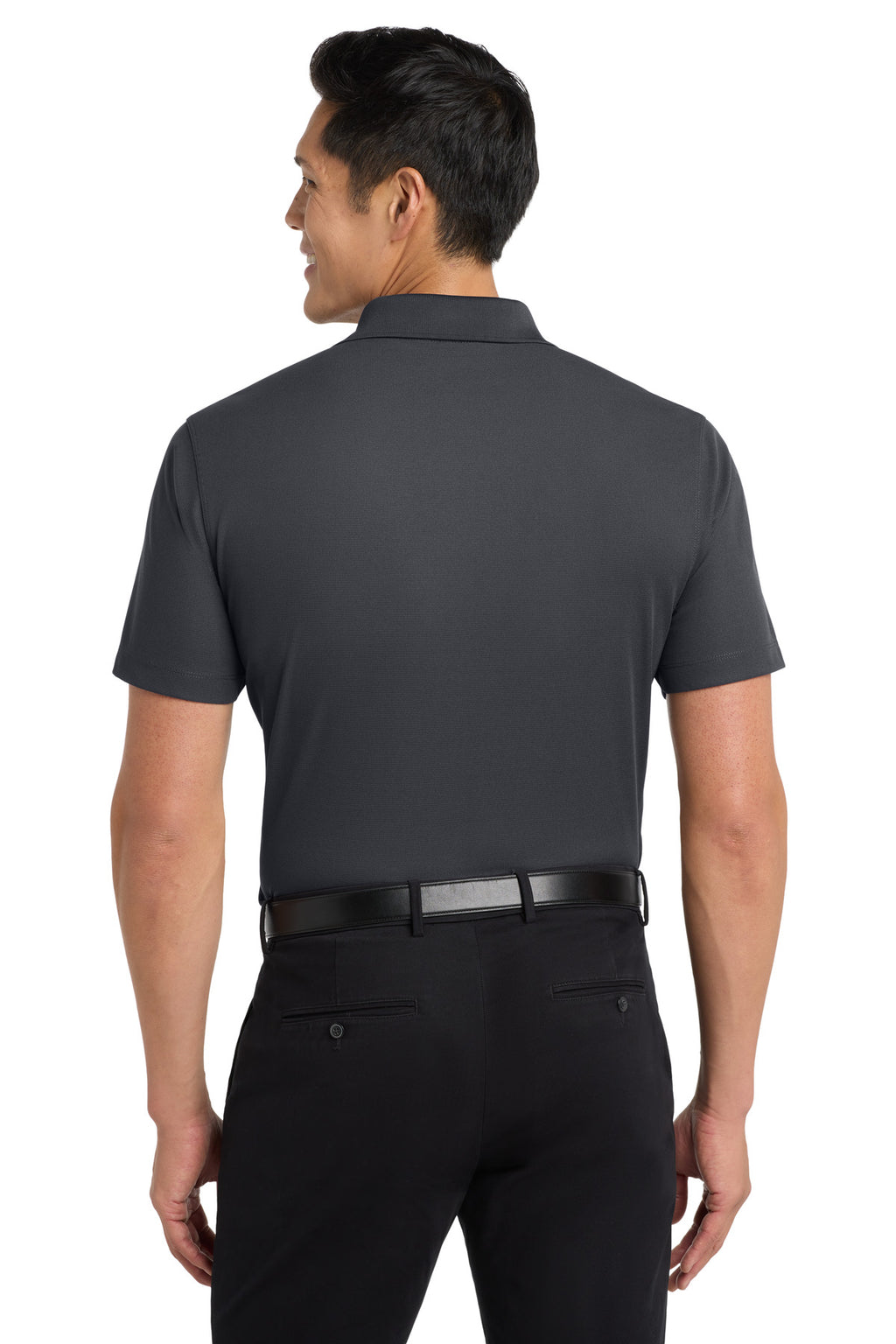 Port Authority Dry Zone Grid Polo. K572 - Battleship Grey - back