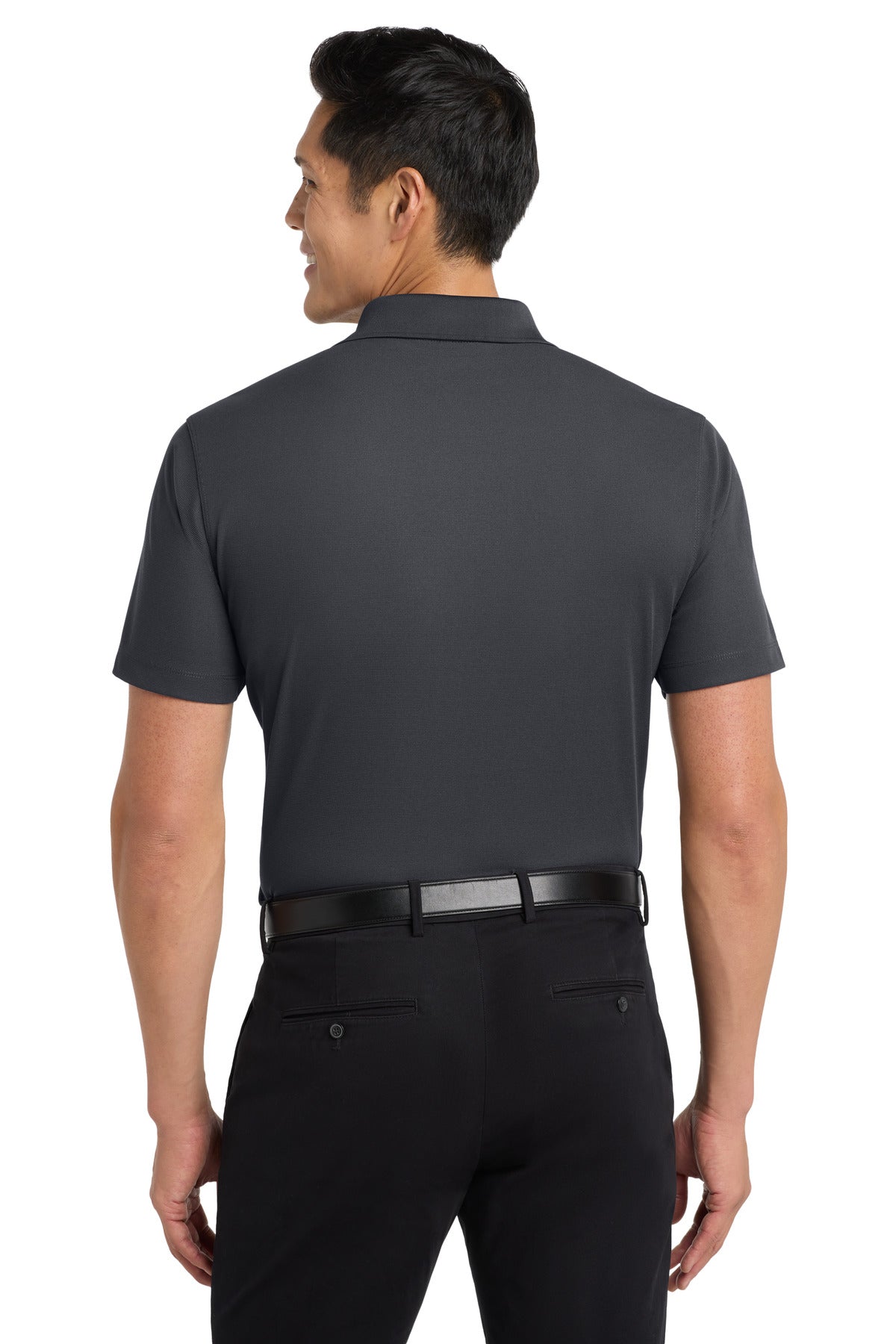 Port Authority Dry Zone Grid Polo. K572 - Battleship Grey - back