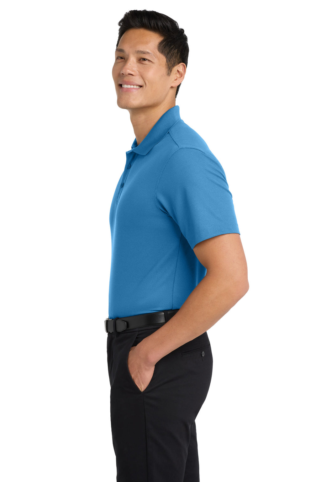 Port Authority Dry Zone Grid Polo. K572 - Celadon Blue - side
