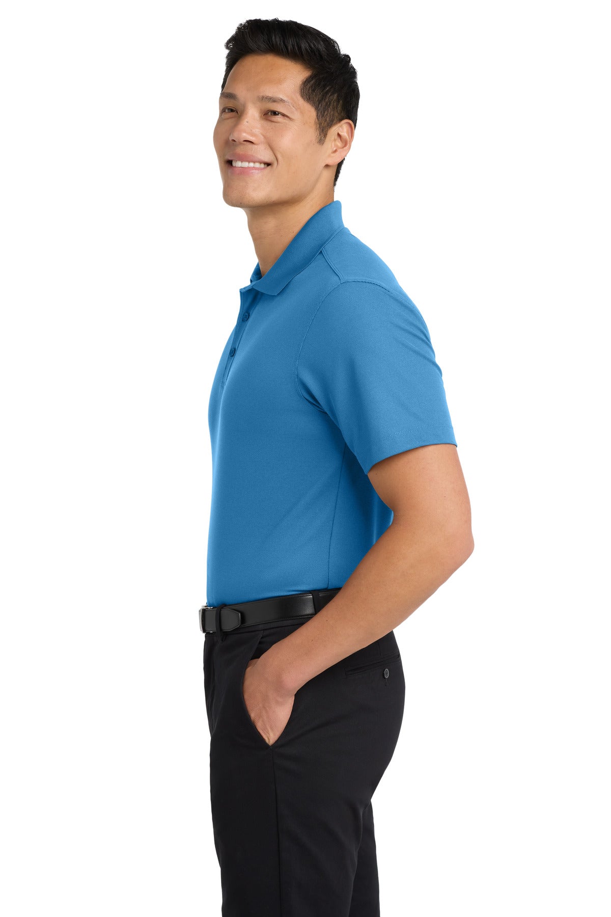 Port Authority Dry Zone Grid Polo. K572 - Celadon Blue - side