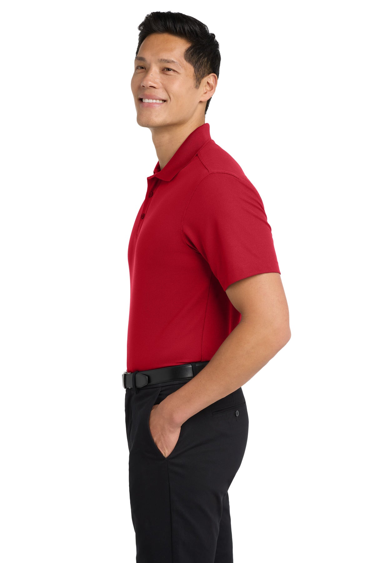 Port Authority Dry Zone Grid Polo. K572 - Engine Red - side