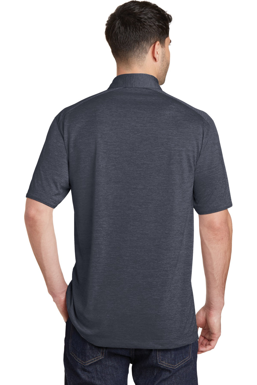 Port Authority Digi Heather Performance Polo. K574 - Dark Grey - back