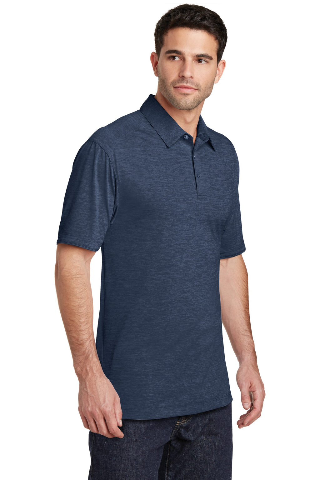 Port Authority Digi Heather Performance Polo. K574 - Dress Blue Navy - three_q