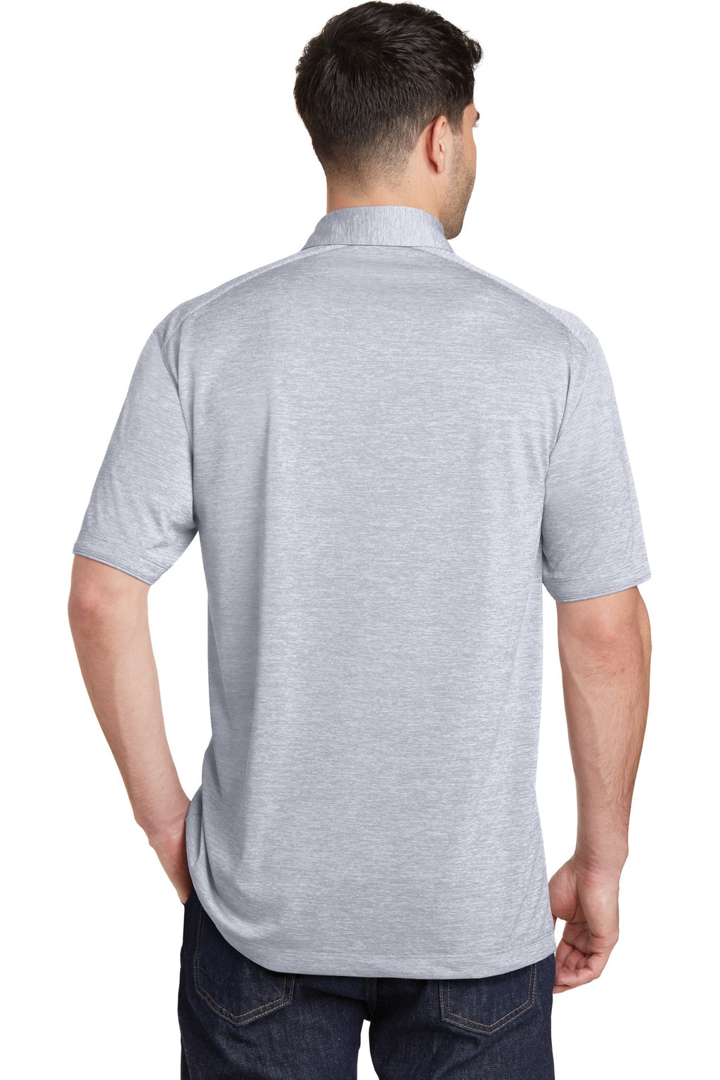 Port Authority Digi Heather Performance Polo. K574 - Light Grey - back