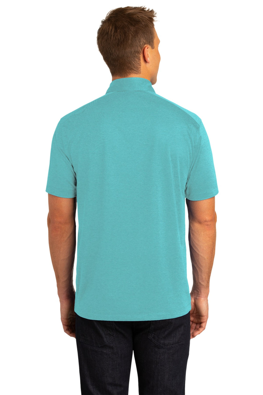 Port Authority Digi Heather Performance Polo. K574 - Maui Blue - back