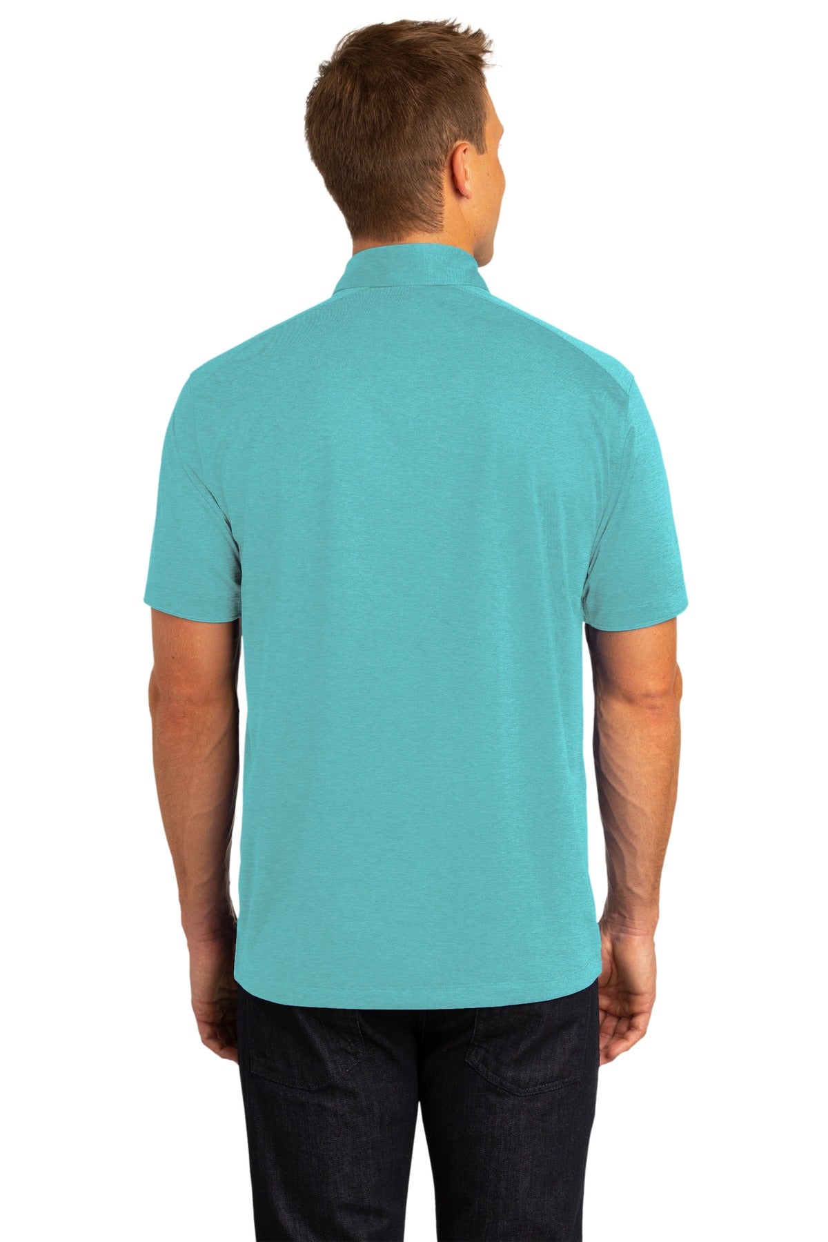 Port Authority Digi Heather Performance Polo. K574 - Maui Blue - back