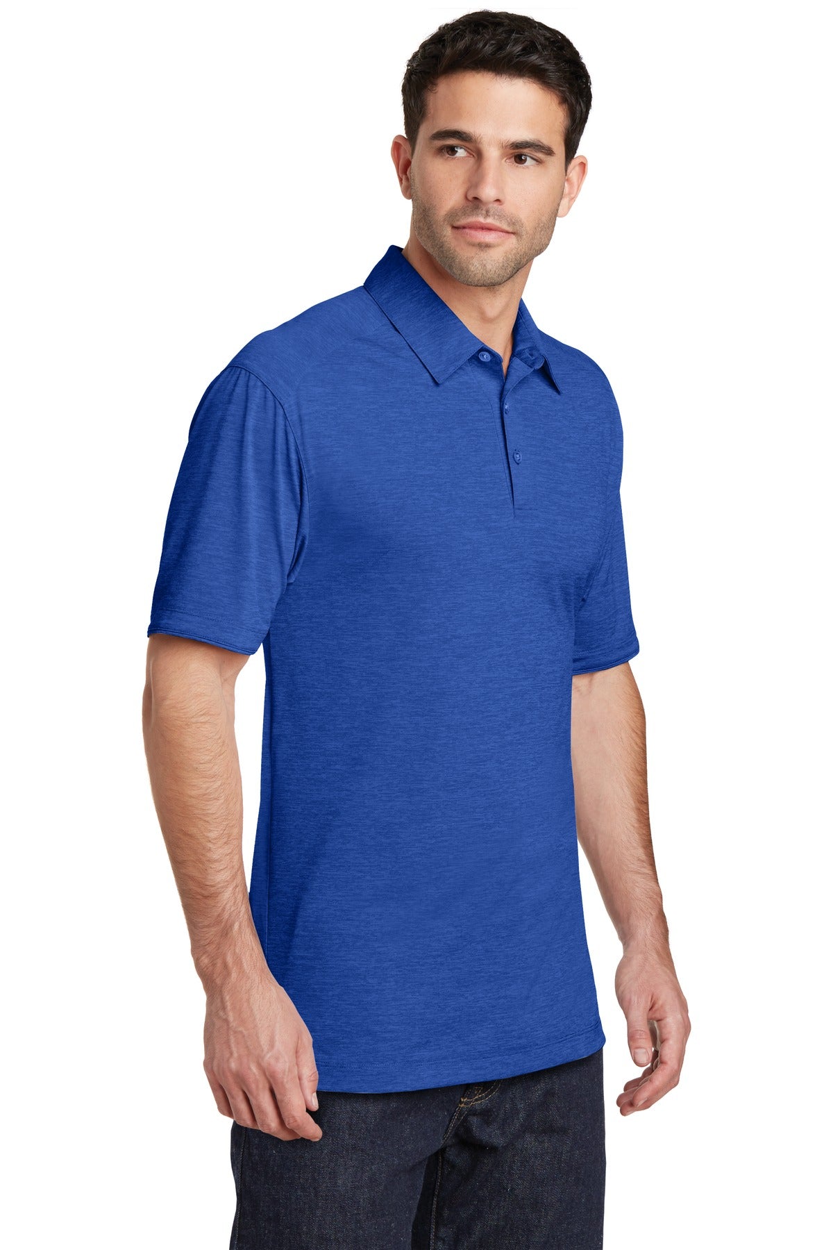Port Authority Digi Heather Performance Polo. K574 - True Royal - three_q