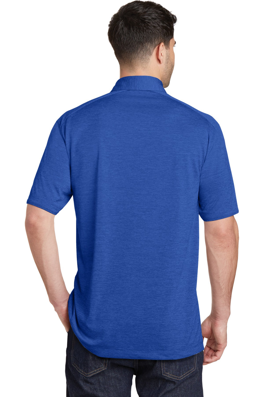 Port Authority Digi Heather Performance Polo. K574 - True Royal - back