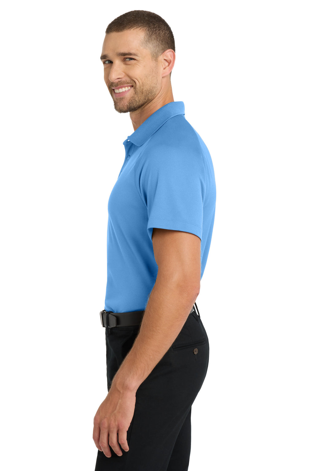 Port Authority Crossover Raglan Polo. K575 - Azure Blue - side