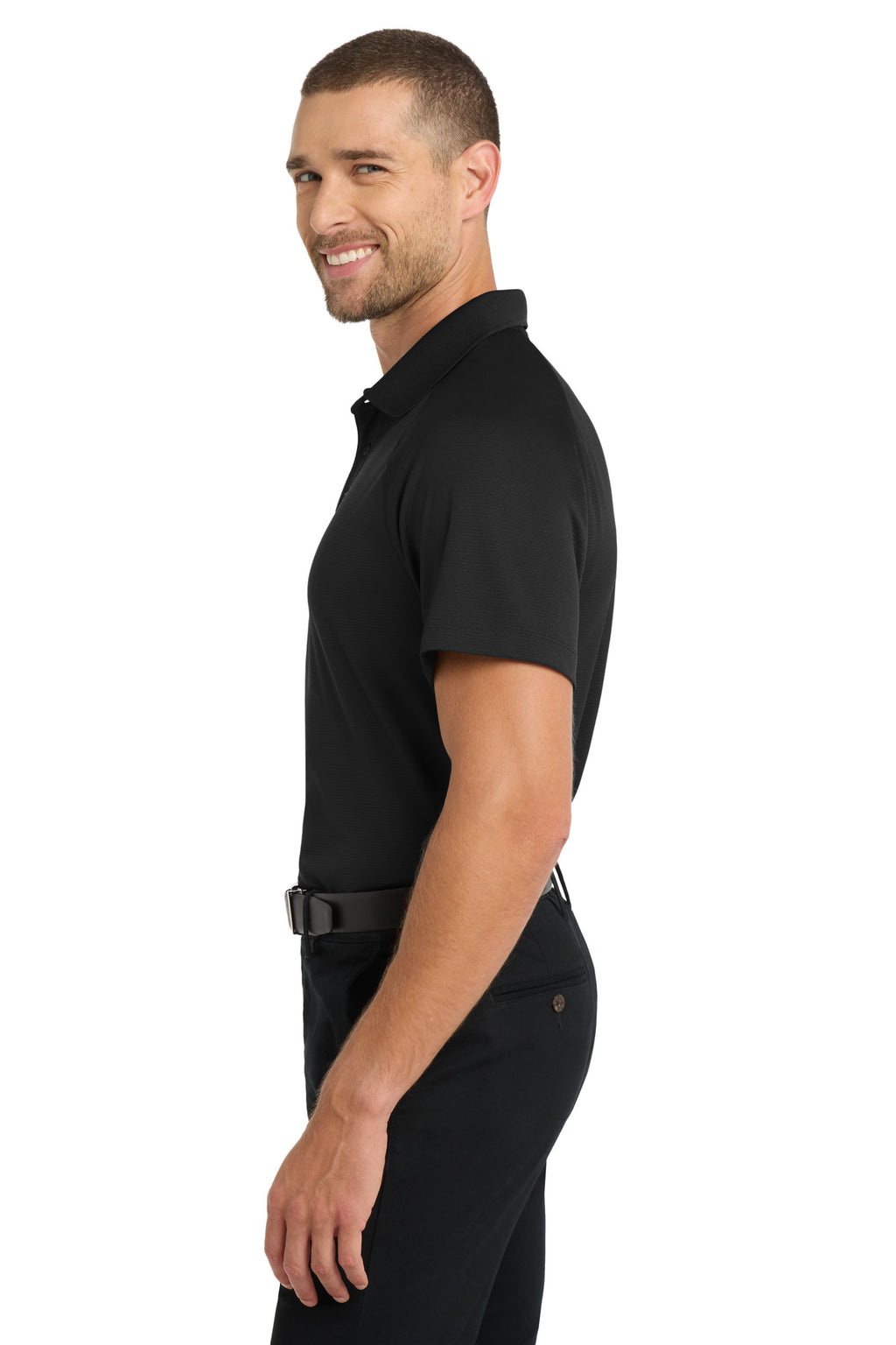 Port Authority Crossover Raglan Polo. K575 - Black - side