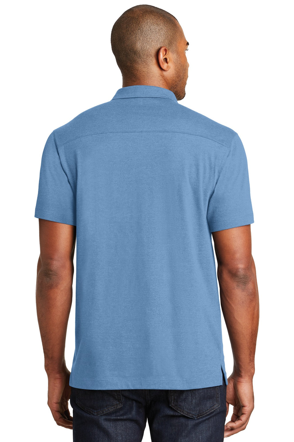 DISCONTINUED Port Authority Meridian Cotton Blend Polo. K577 - Blue Skies - back