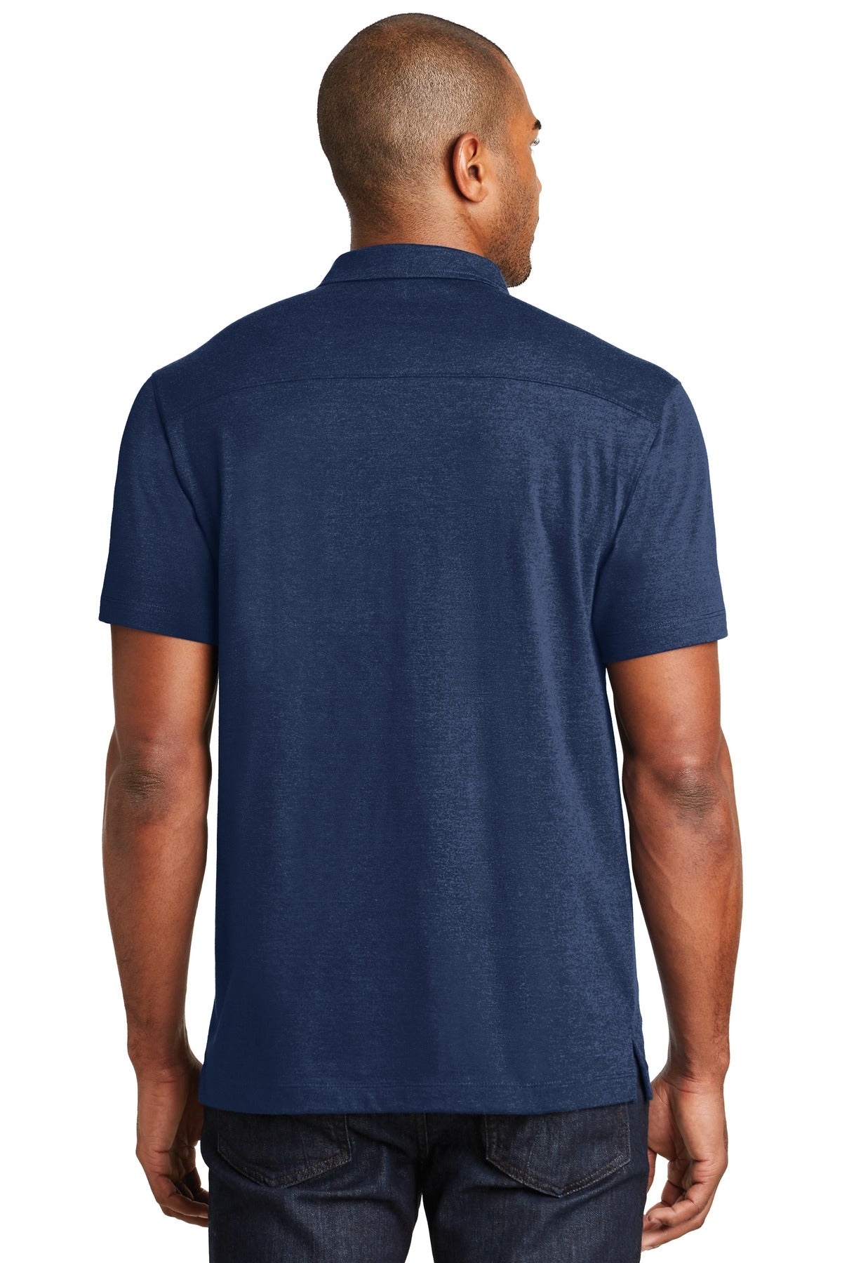 DISCONTINUED Port Authority Meridian Cotton Blend Polo. K577 - Estate Blue - back