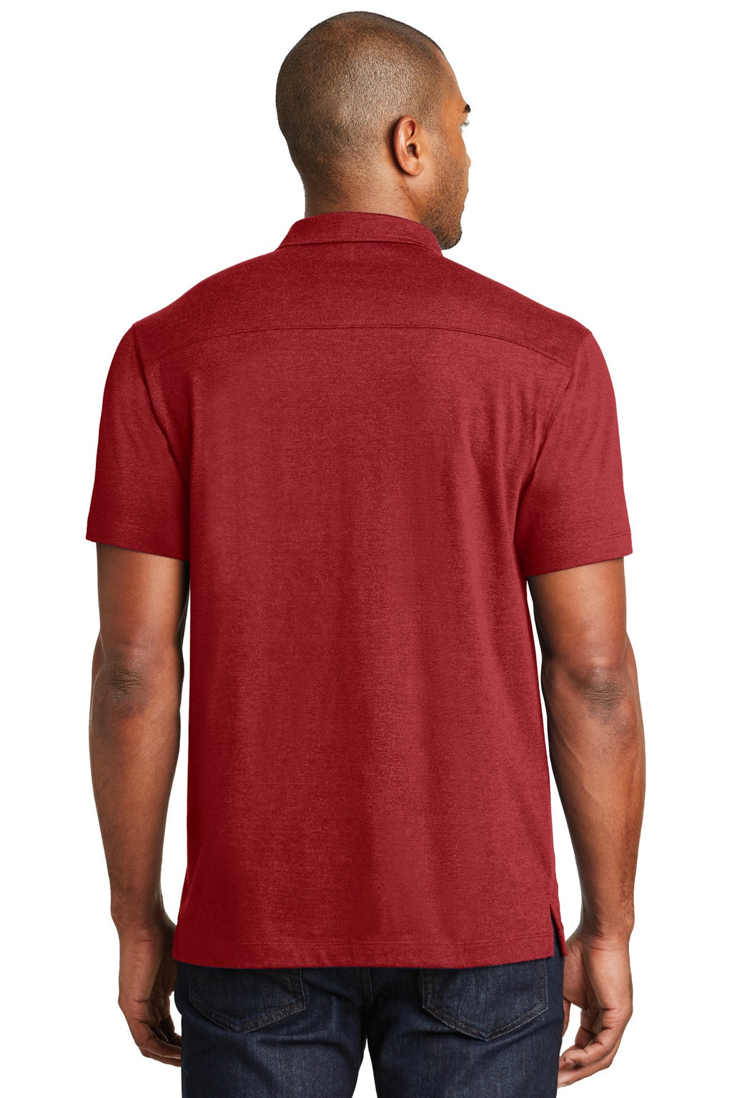 DISCONTINUED Port Authority Meridian Cotton Blend Polo. K577 - Flame Red - back
