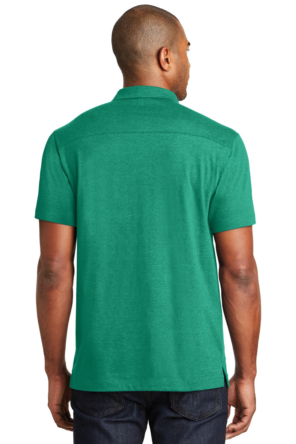 DISCONTINUED Port Authority Meridian Cotton Blend Polo. K577 - Verdant Green - back