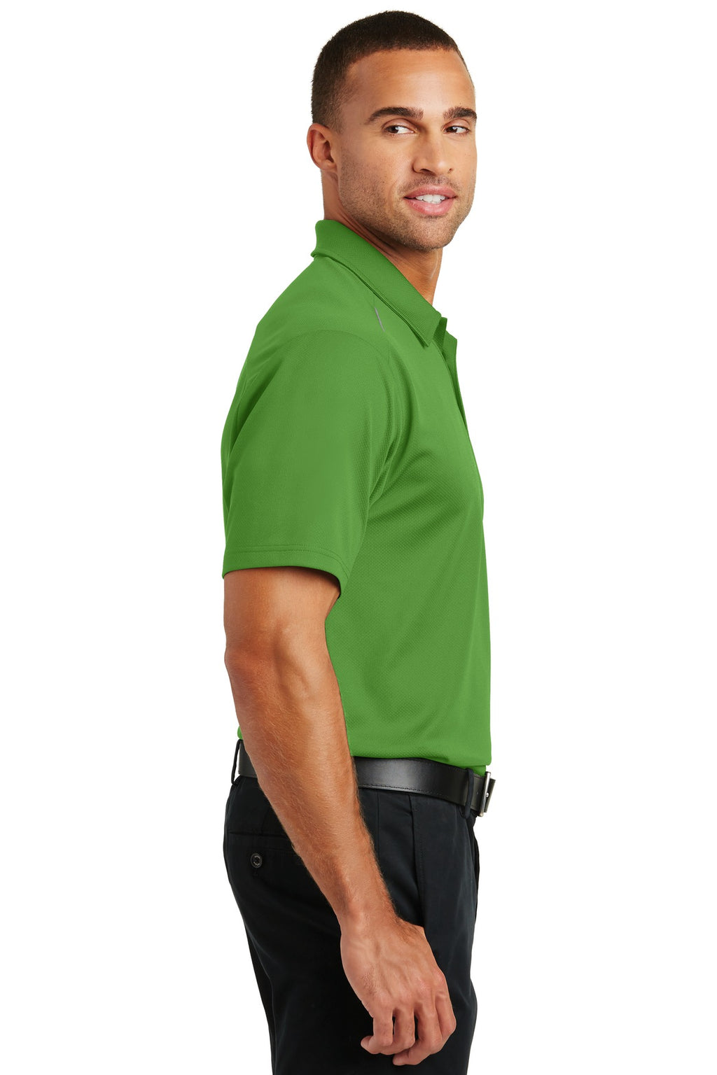 Port Authority Pinpoint Mesh Polo. K580 - Treetop Green - side
