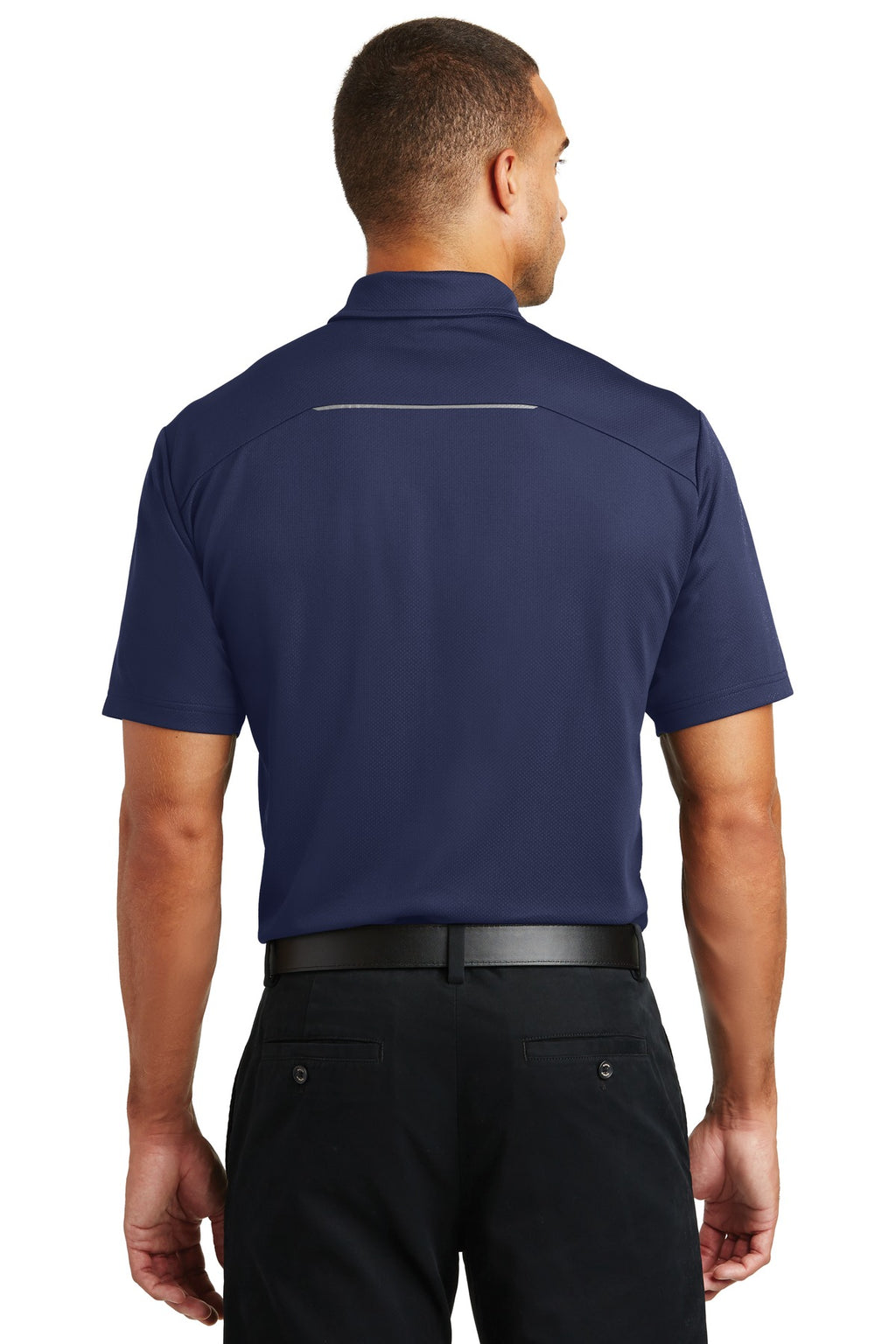 Port Authority Pinpoint Mesh Polo. K580 - True Navy - back