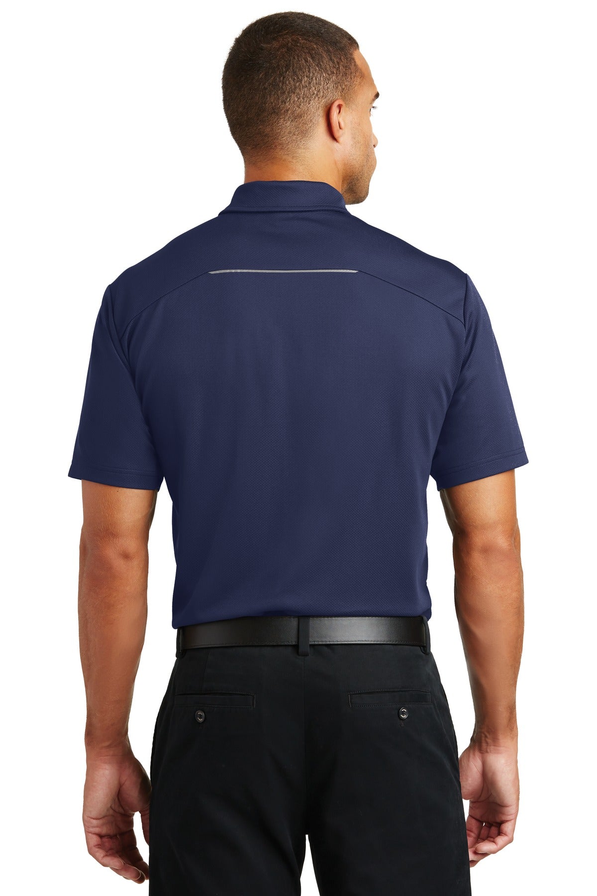 Port Authority Pinpoint Mesh Polo. K580 - True Navy - back