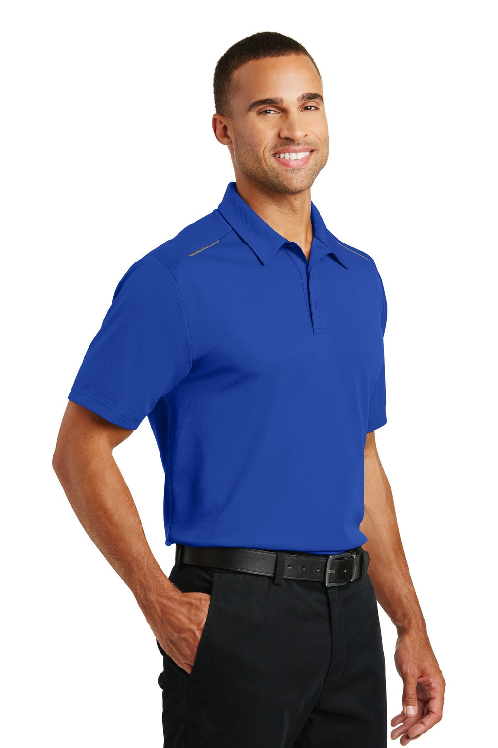 Port Authority Pinpoint Mesh Polo. K580 - True Royal - three_q